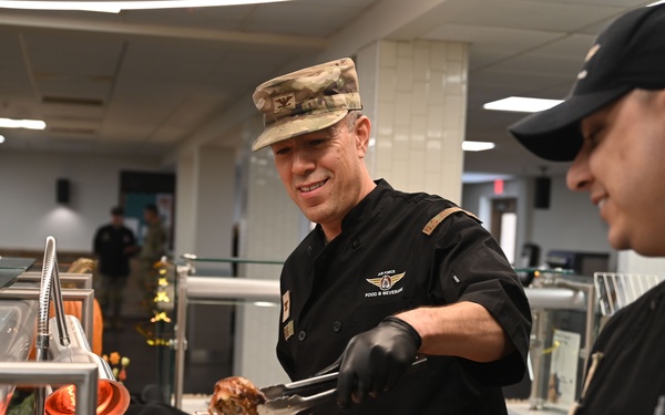 Davis-Monthan senior leaders serve Thanksgiving meal to service members, veterans, and their families