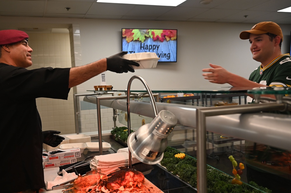 Davis-Monthan senior leaders serve Thanksgiving meal to service members, veterans, and their families