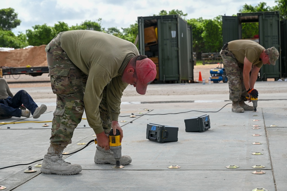 Airmen engineers complete 50-foot crater repair