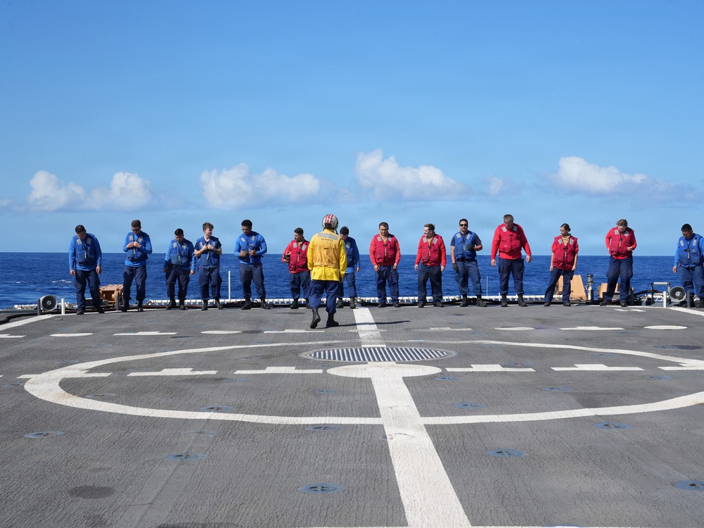 Coast Guard Cutter Midgett conducts helicopter operations