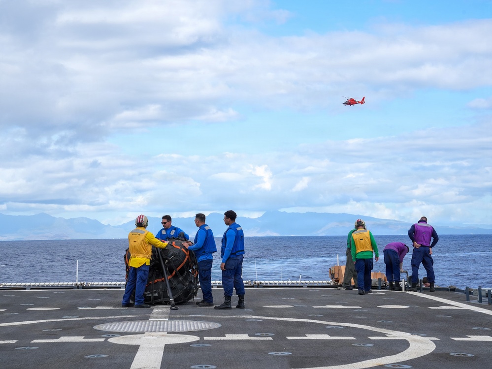Coast Guard Cutter Midgett conducts helicopter operations
