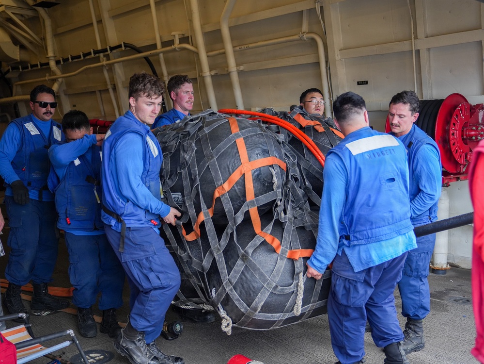 Coast Guard Cutter Midgett conducts helicopter operations