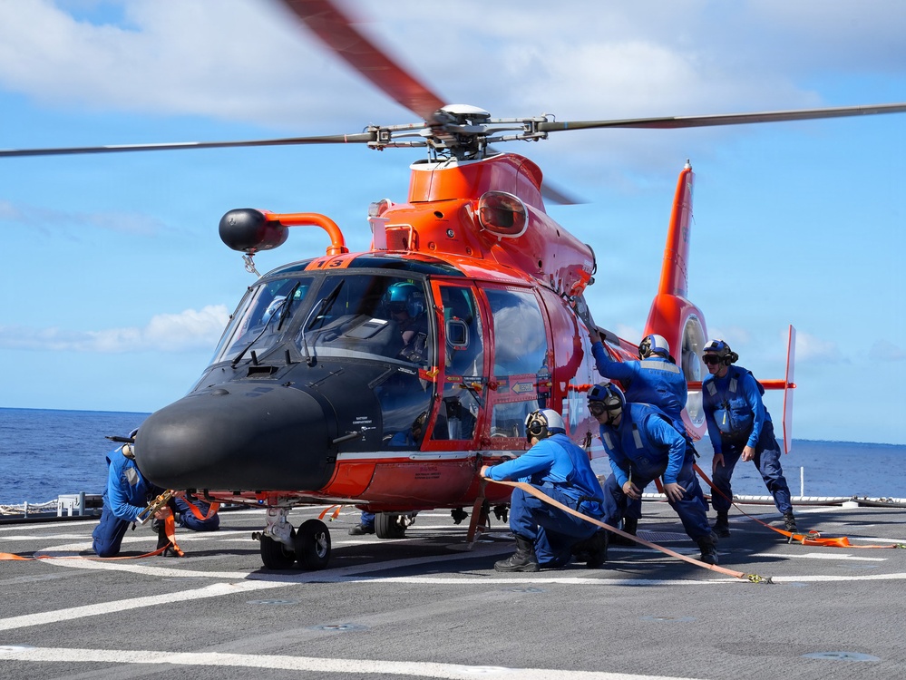 Coast Guard Cutter Midgett conducts helicopter operations
