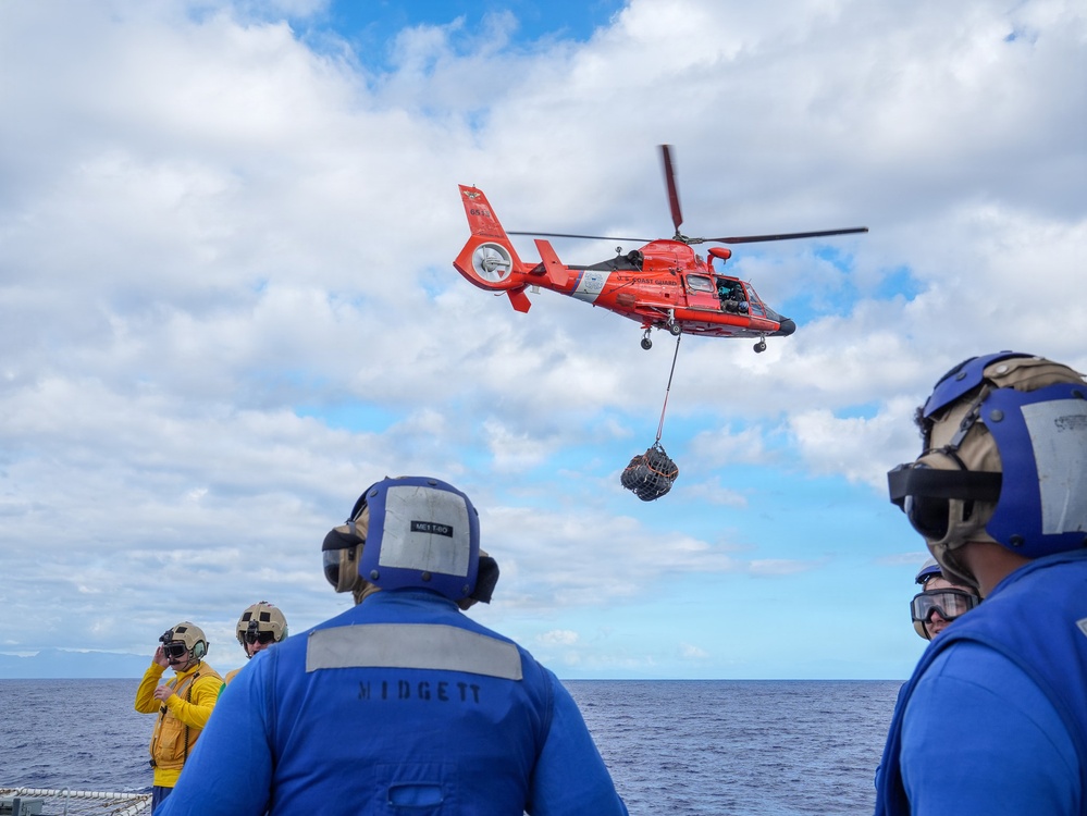 Coast Guard Cutter Midgett conducts helicopter operations