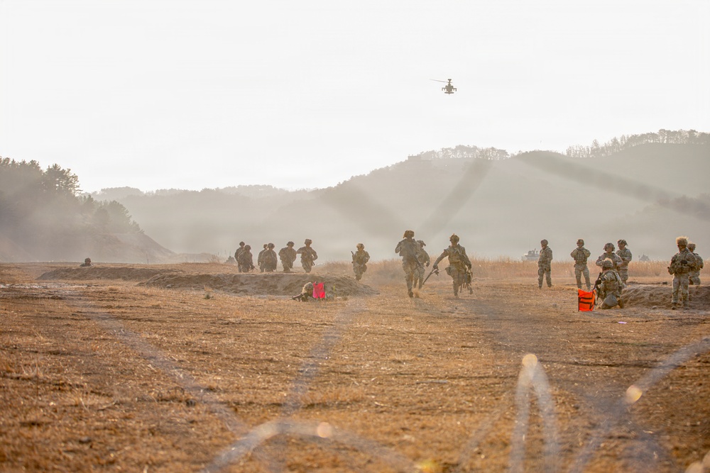Alpha Company 2-23 Conduct Combined Arms Live-Fire Exercise at Rodriguez Range.