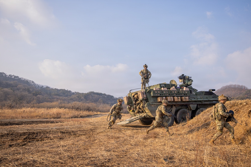 Alpha Company 2-23 Conduct Combined Arms Live-Fire Exercise at Rodriguez Range.