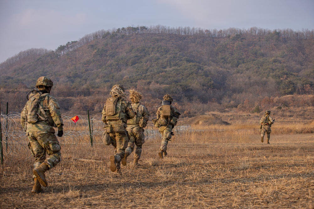Alpha Company 2-23 Conduct Combined Arms Live-Fire Exercise at Rodriguez Range.