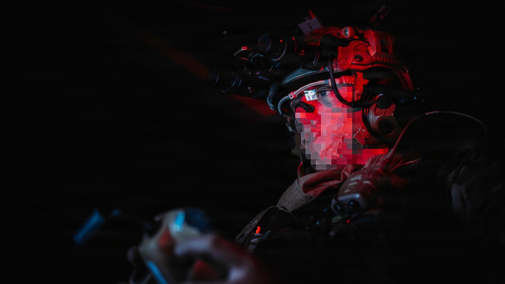 EOD Technicians Run Nighttime Drills