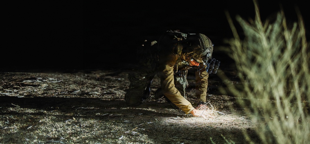 EOD Technicians Run Nighttime Drills