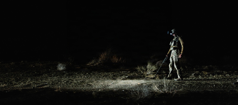 EOD Technicians Run Nighttime Drills