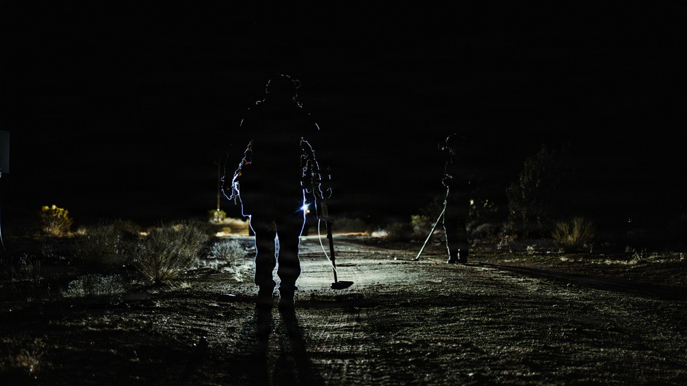 EOD Technicians Run Nighttime Drills