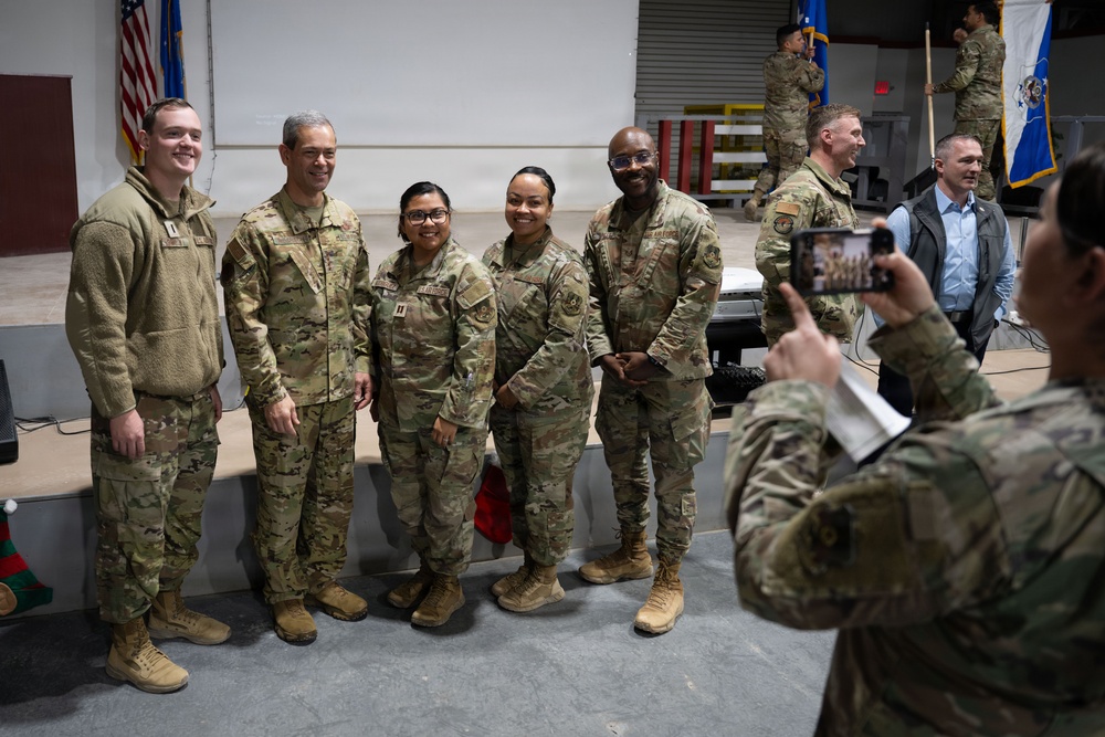 CSAF and CMSAF tour 332 AEW for the holidays