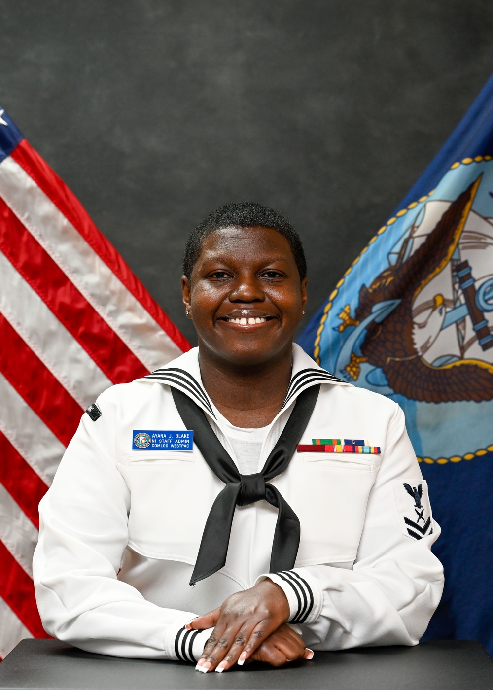 Yeoman 2nd Class Ayana J. Blake Selected as COMLOG WESTPAC’s Fiscal Year 2025 Junior Sailor of the Year