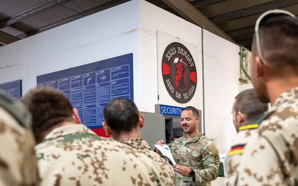 332nd ESFS demos weapons for German counterparts