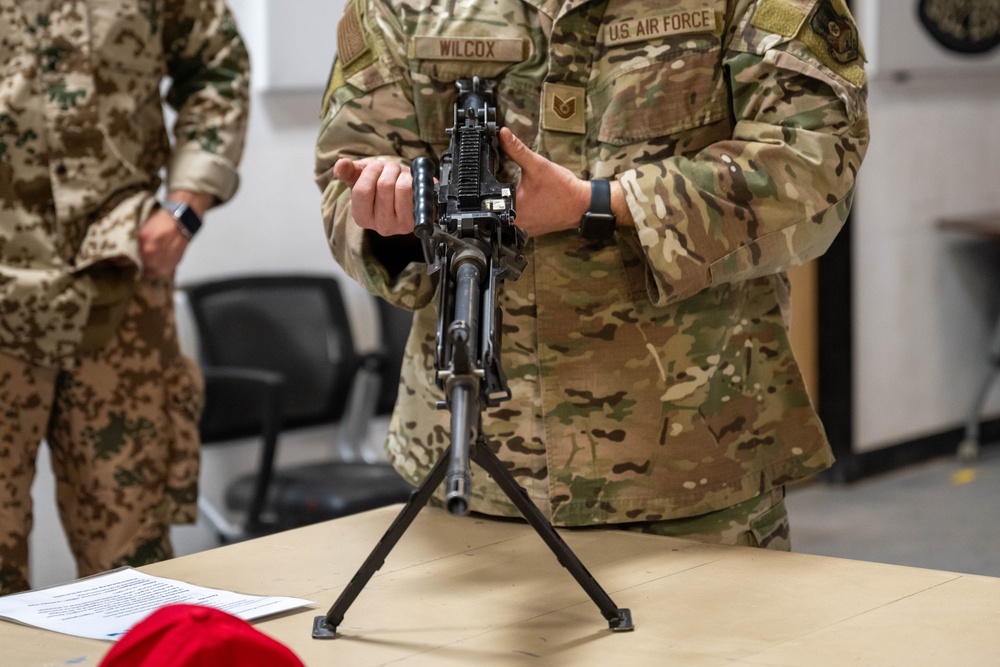 332nd ESFS demos weapons for German counterparts