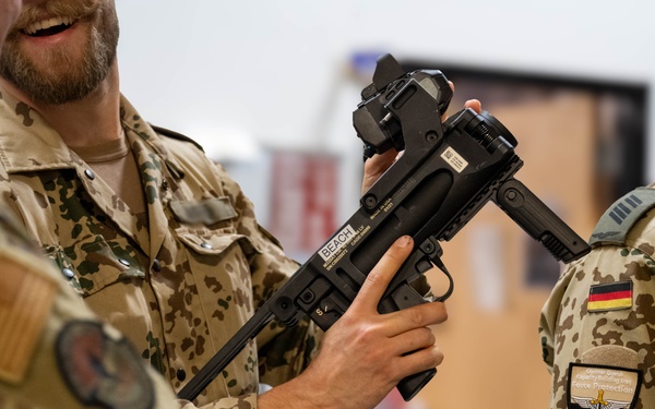 332nd ESFS demos weapons for German counterparts