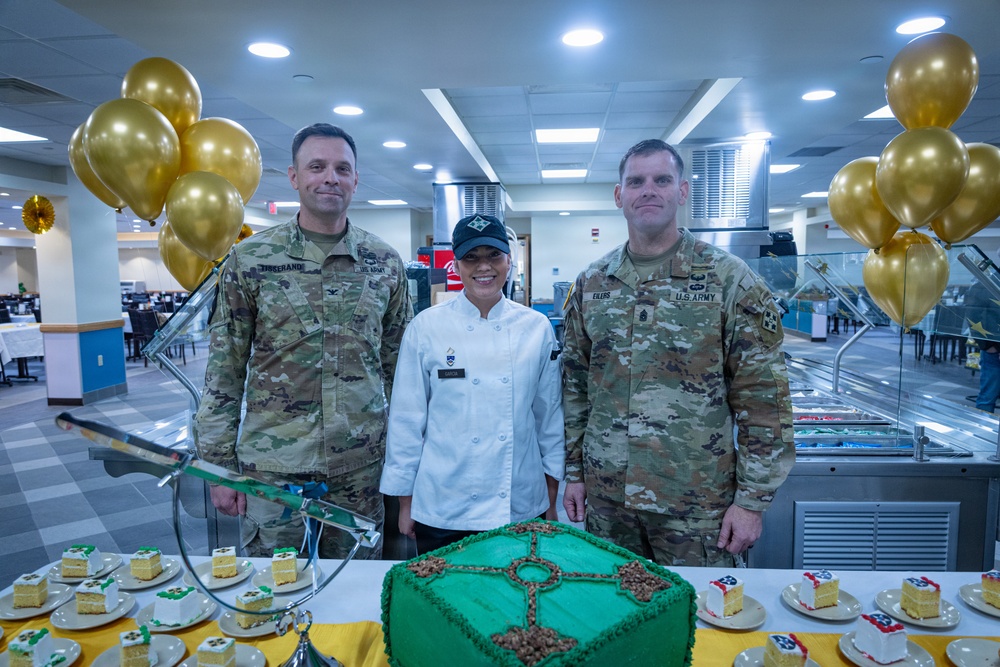 Cake Cutting Ceremony Inaugurates New DFAC at Camp Hovey.
