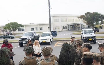 Stamp Fairtex visits 5th Air Naval Gunfire Liaison Company Marines at Camp Hansen