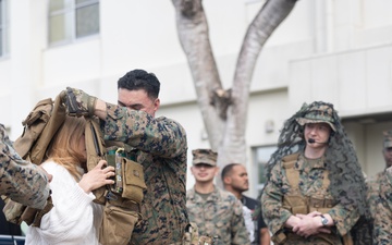 Stamp Fairtex visits 5th Air Naval Gunfire Liaison Company Marines at Camp Hansen