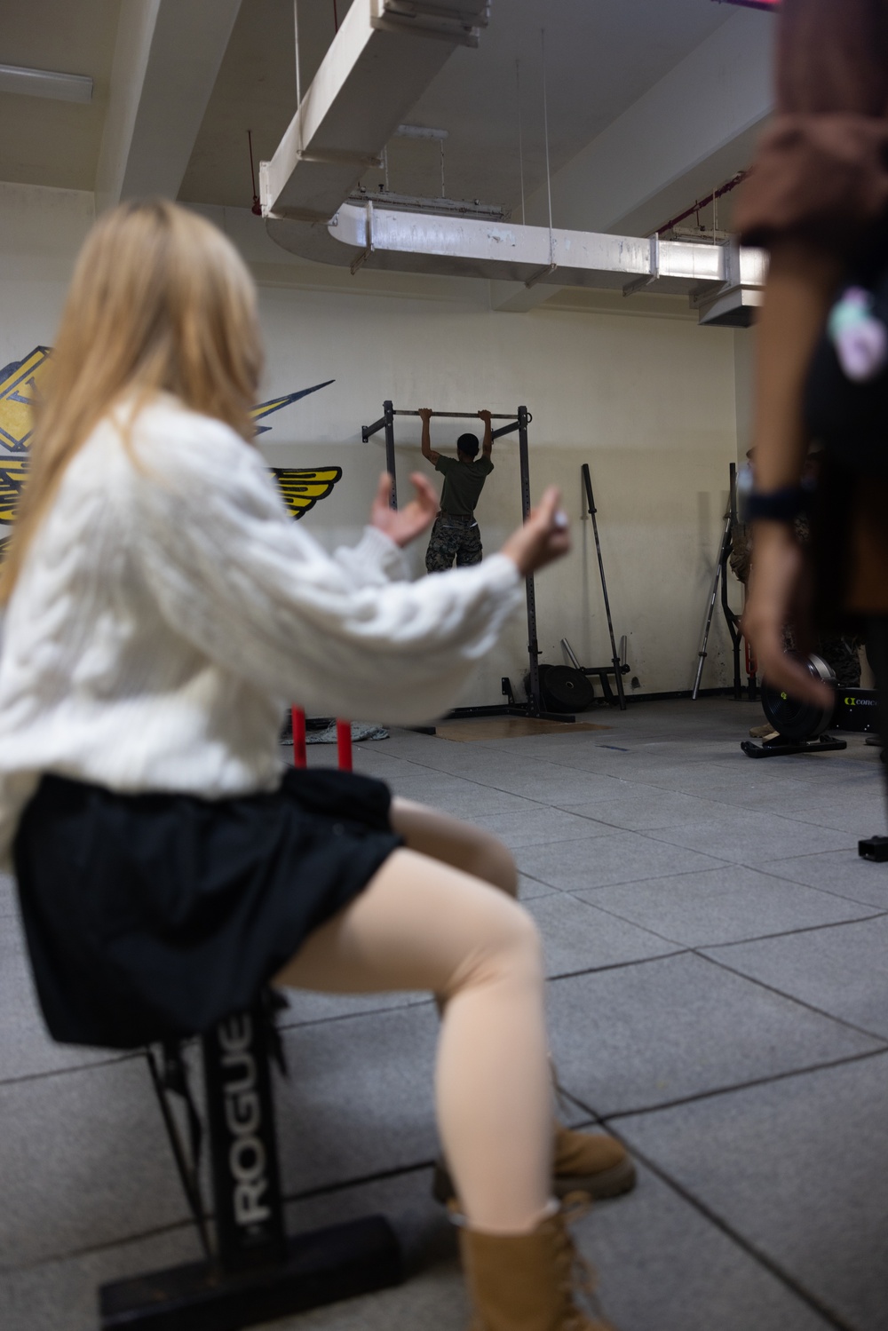 Stamp Fairtex visits 5th Air Naval Gunfire Liaison Company Marines at Camp Hansen