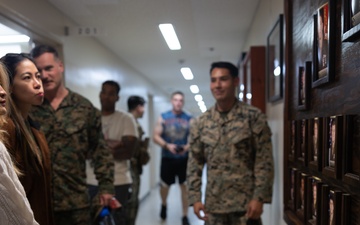 Stamp Fairtex visits 5th Air Naval Gunfire Liaison Company Marines at Camp Hansen