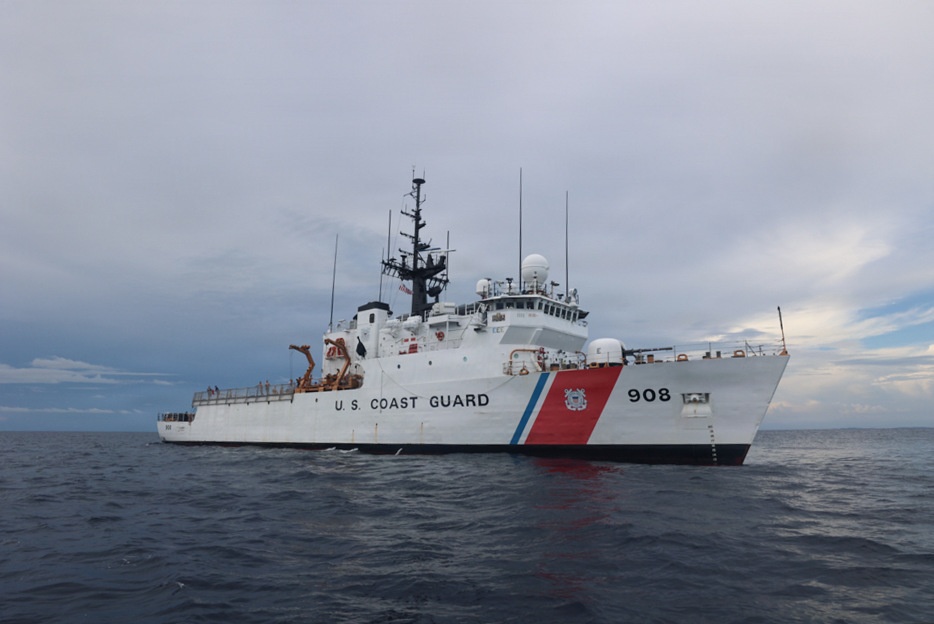 Coast Guard Cutter Tahoma (WMEC 908) conducts operations in the Windward Passage