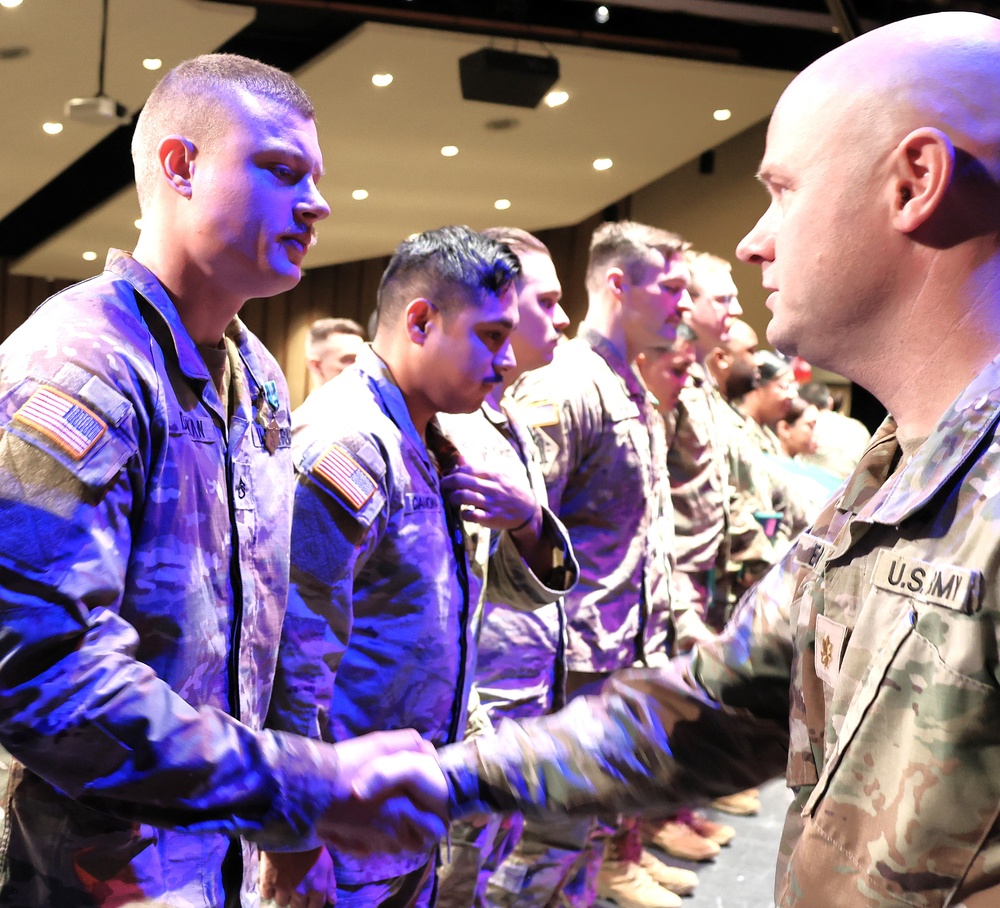 725th TRANSPORTATION COMPANY AWARDS SOLDIERS FOR ACHIEVEMENT DURING EUCOM DEPLOYMENT