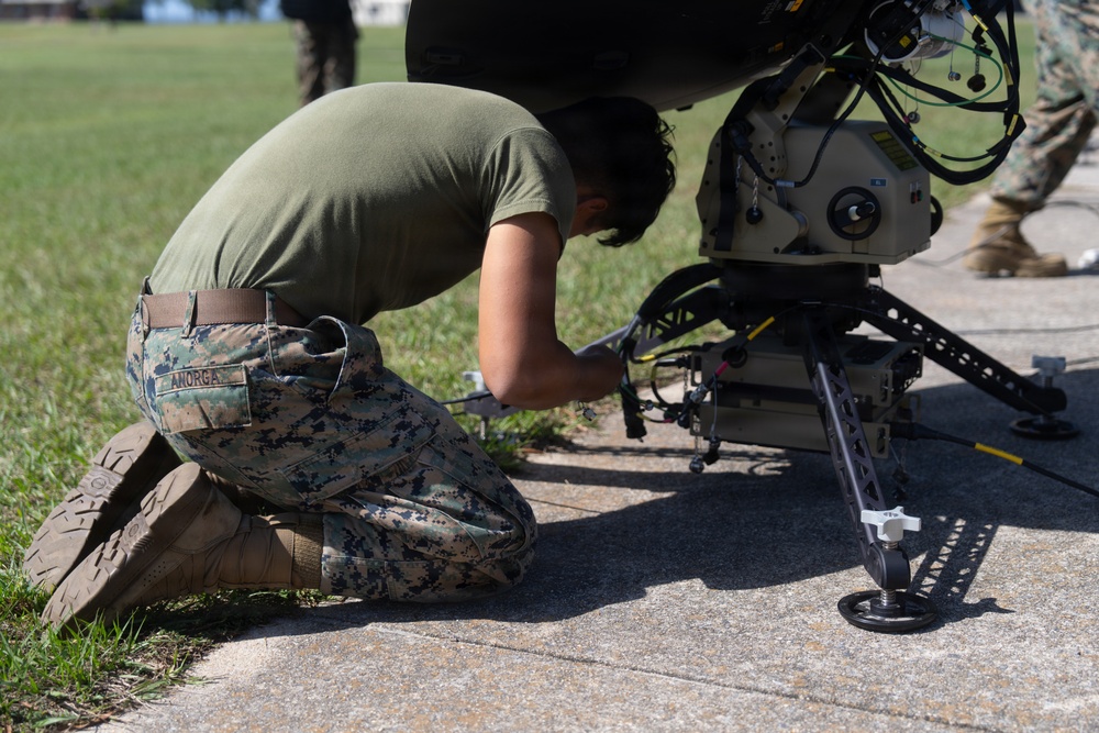 2nd Marine Logistics Group Field Tests Lite Sat 1.3m Satellite Terminal