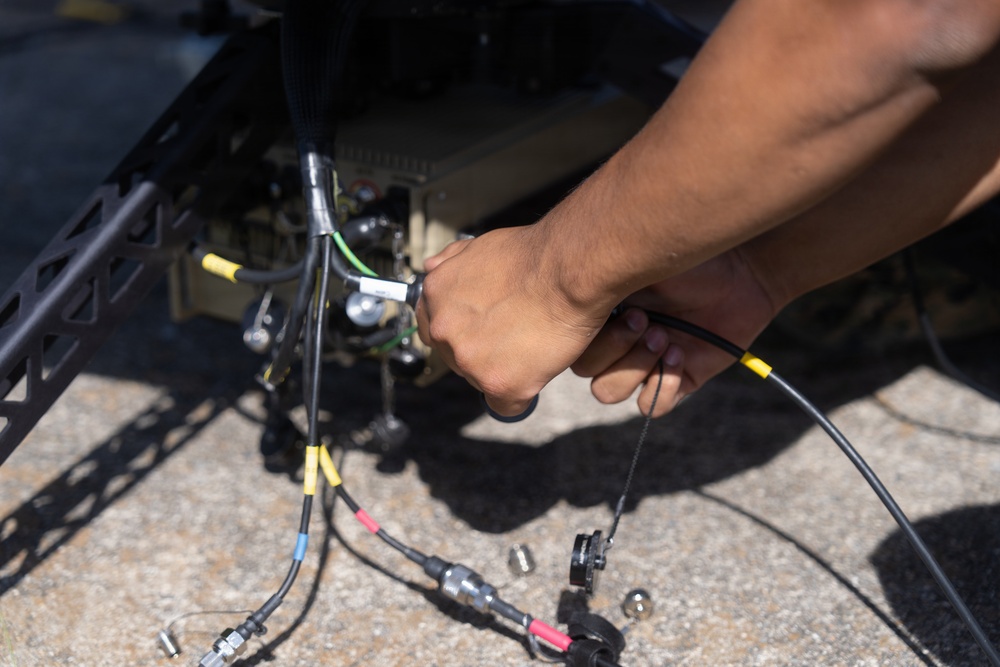 2nd Marine Logistics Group Field Tests Lite Sat 1.3m Satellite Terminal