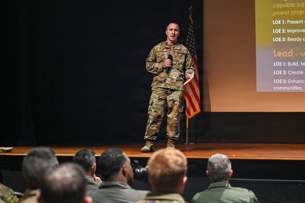 19th AW commander holds all-call, updates Airmen