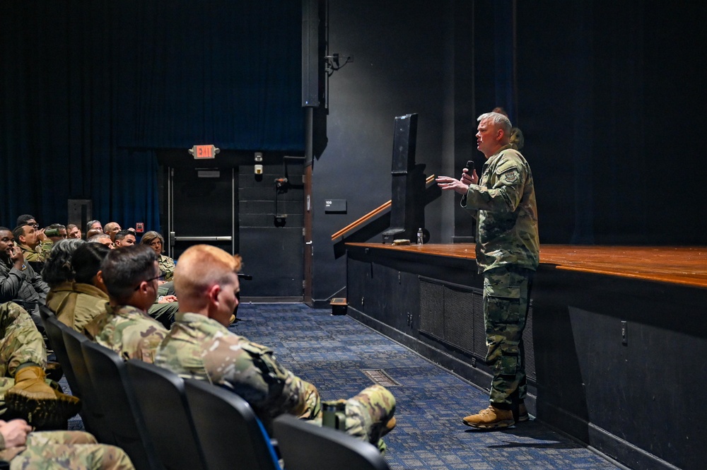 19th AW commander holds all-call, updates Airmen