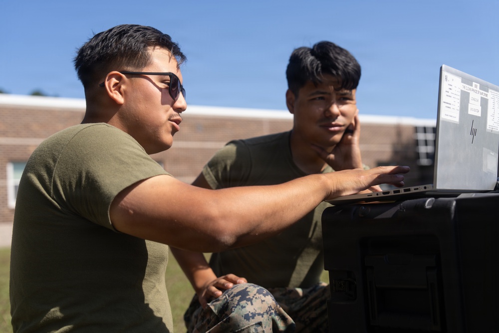 2nd Marine Logistics Group Field Tests Lite Sat 1.3m Satellite Terminal