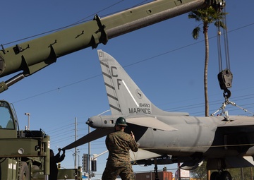 MCAS Yuma AV-8B Harrier II Static Display Swap
