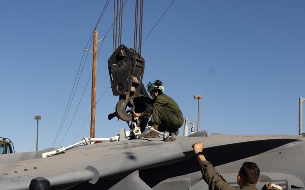 MCAS Yuma AV-8B Harrier II Static Display Swap