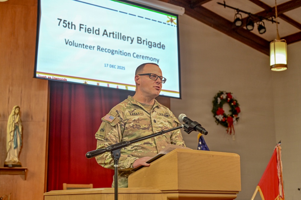 75th Field Artillery Brigade Volunteer Recognition Ceremony
