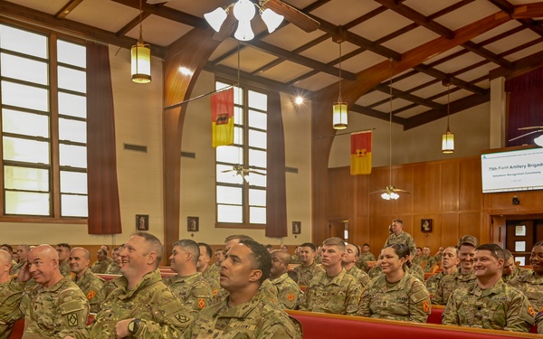 75th Field Artillery Brigade Volunteer Recognition Ceremony