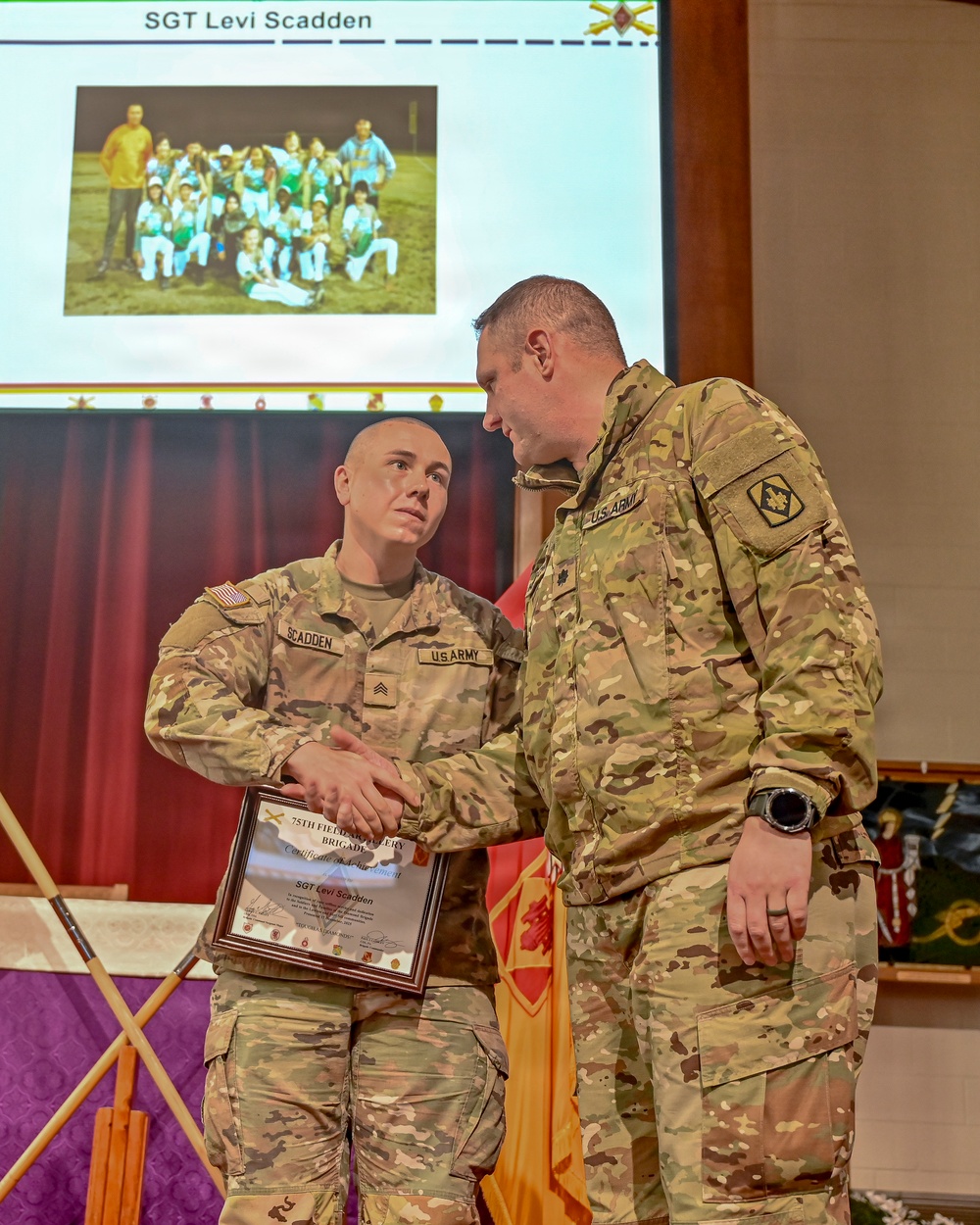 75th Field Artillery Brigade Volunteer Recognition Ceremony