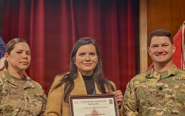 75th Field Artillery Brigade Volunteer Recognition Ceremony