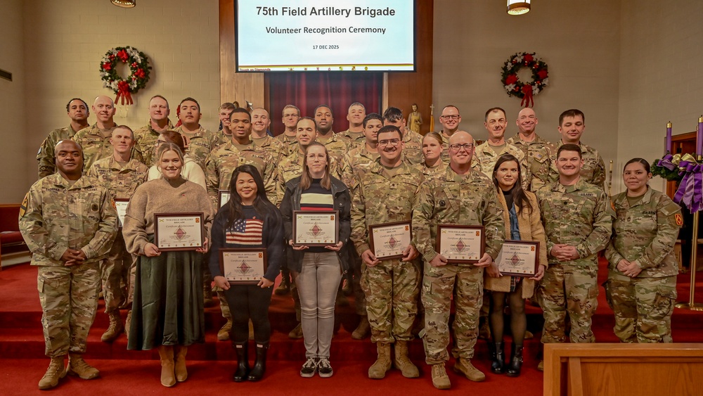 75th Field Artillery Brigade Volunteer Recognition Ceremony