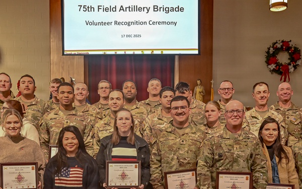 75th Field Artillery Brigade Volunteer Recognition Ceremony