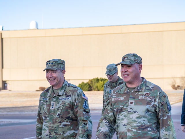 Combat Forces Command Commander Visits Schriever Space Force Base