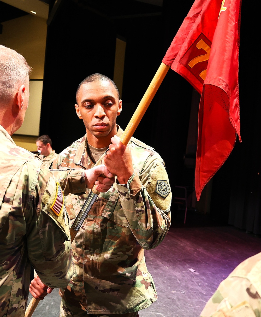 ILLINOIS NATIONAL GUARD’S 725th TRANSPORTATION COMPANY CHANGES COMMAND AFTER EUCOM DEPLOYMENT
