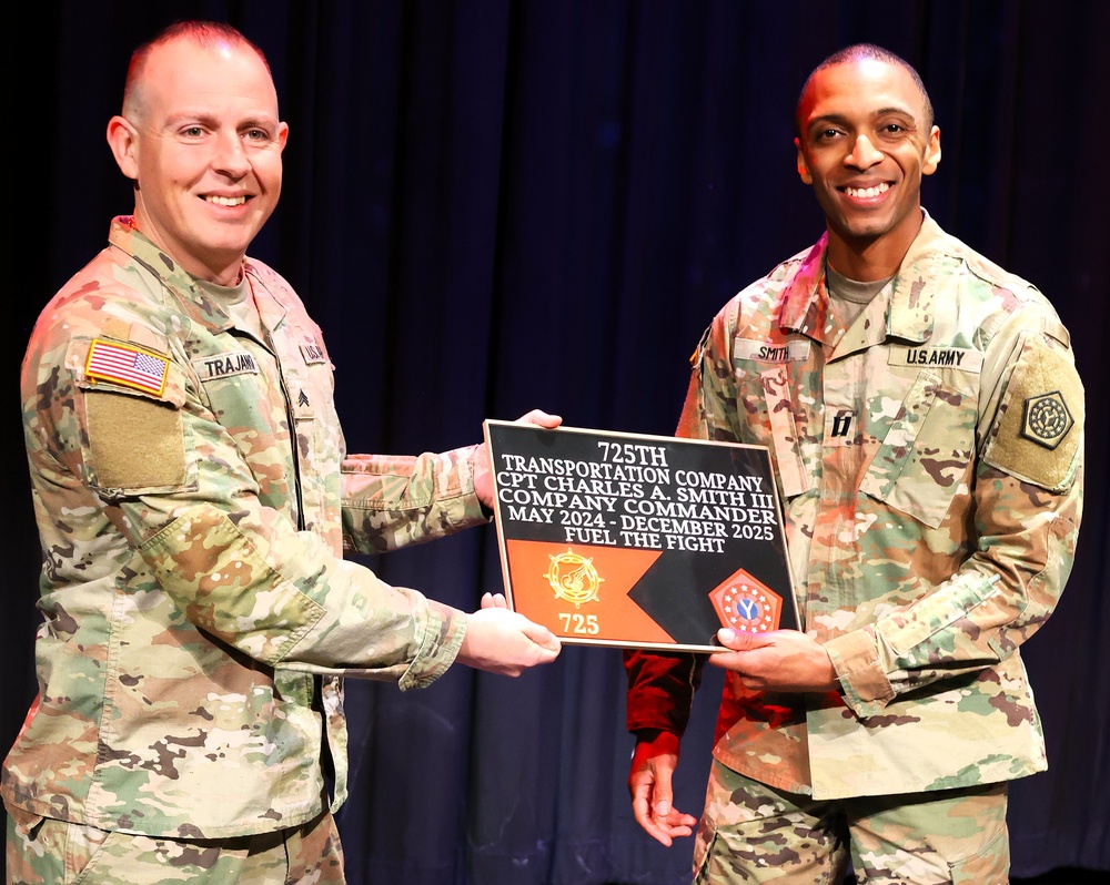 ILLINOIS NATIONAL GUARD’S 725th TRANSPORTATION COMPANY CHANGES COMMAND AFTER EUCOM DEPLOYMENT