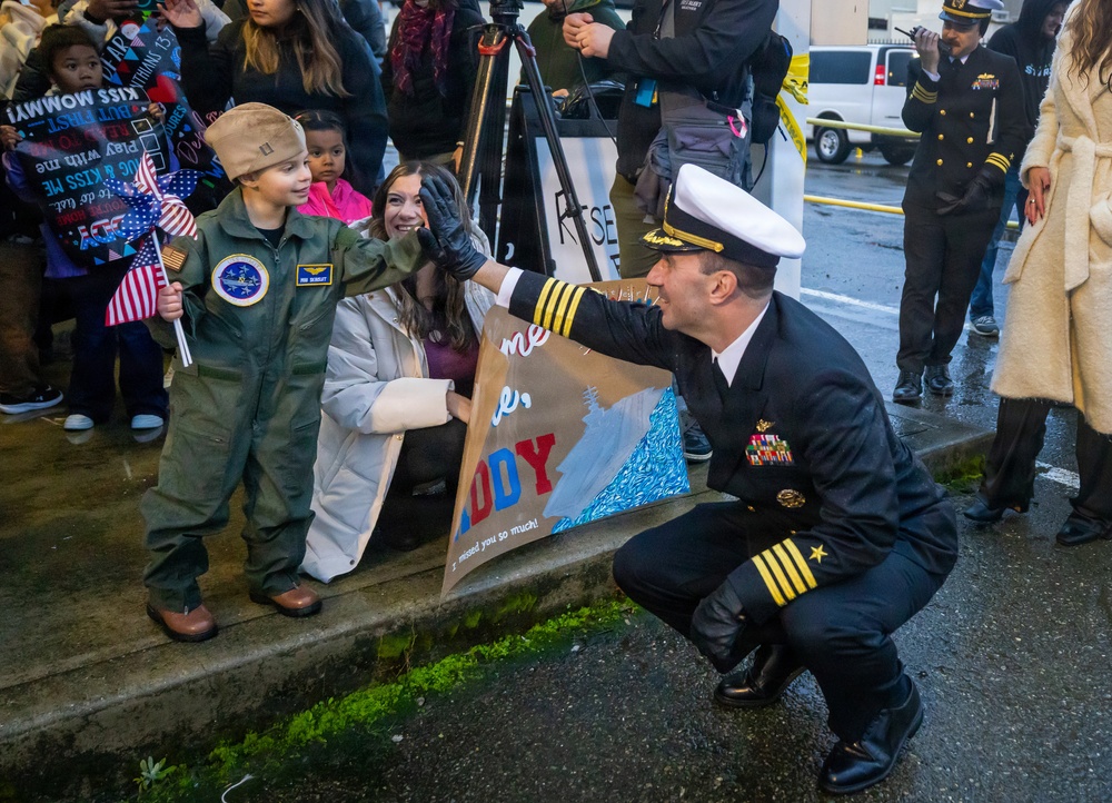 USS Nimitz comes home from nine month deployment.