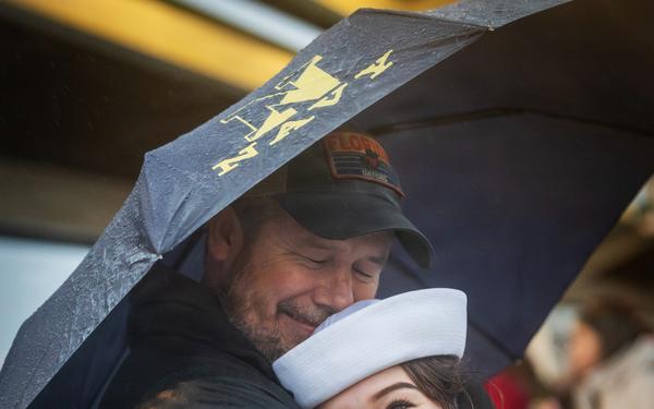 USS Nimitz comes home from nine month deployment.