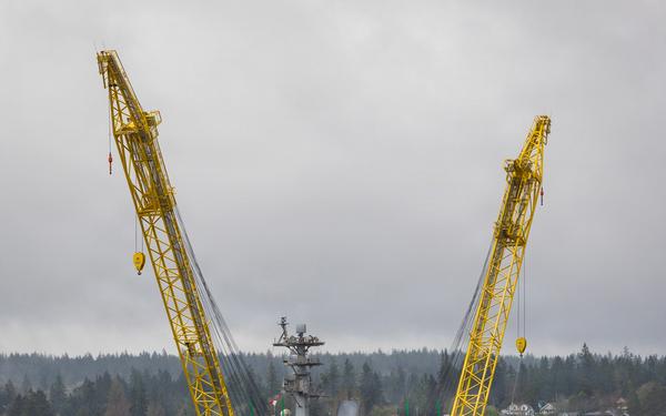 USS Nimitz comes home from final deployment.