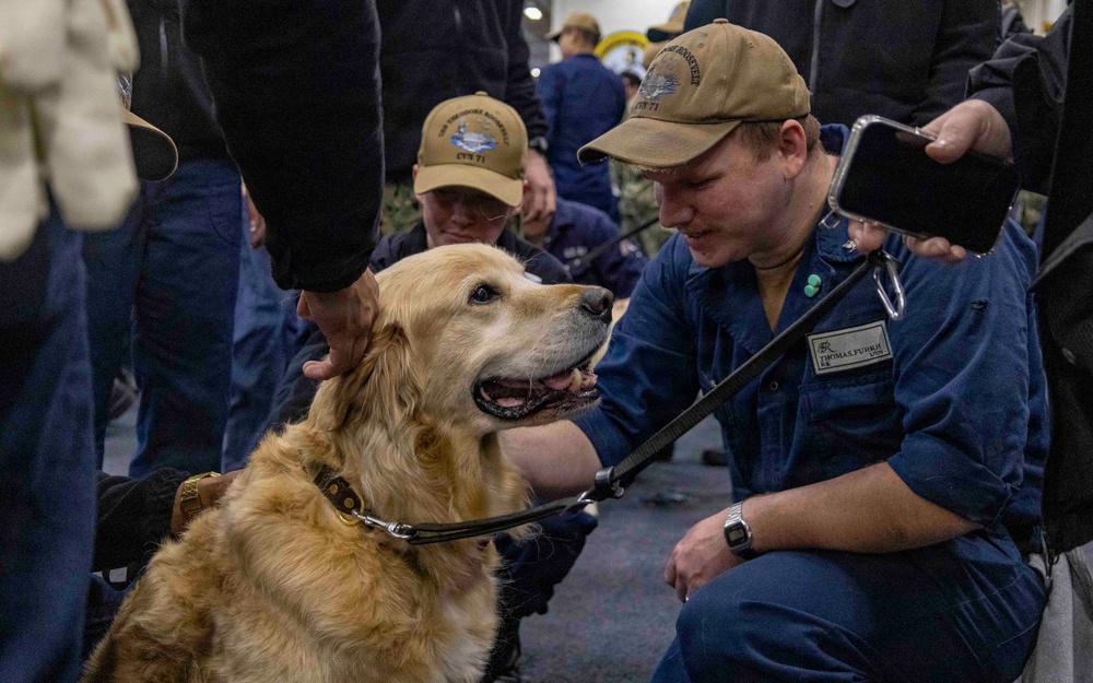 Mutts with a Mission Visit USS Theodore Roosevelt