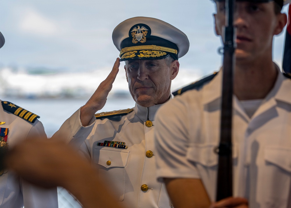 Adm. Steve Koehler, commander, U.S. Pacific Fleet, attends University of Hawaii Naval ROTC Commissioning Ceremony
