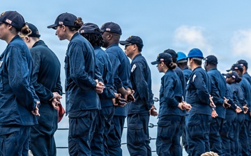 USS Bainbridge Departs Frederiksted, St. Croix