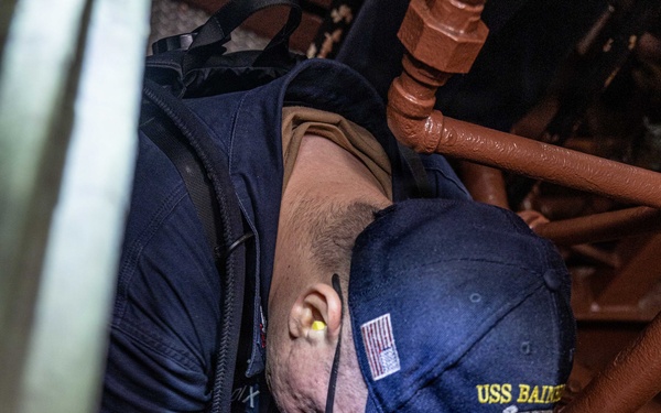 USS Bainbridge Conducts Engineering Training
